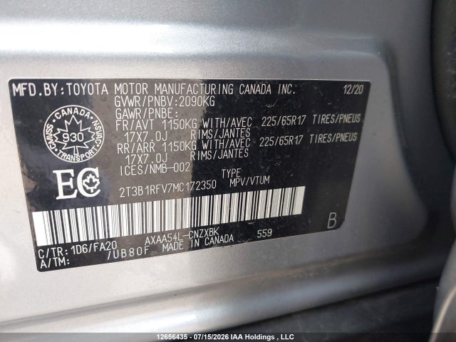 Toyota RAV4 LE 2021 2T3B1RFV7MC172350 Image 18