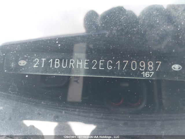 12647801 :رقم المزاد ، 2T1BURHE2EC170987 vin ، 2014 Toyota Corolla S مزاد بيع