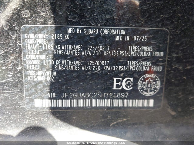 JF2GUABC2SH321897 Subaru Crosstrek