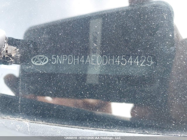 2013 Hyundai Elantra Gls მანქანა იყიდება აუქციონზე, vin: 5NPDH4AE0DH454429, აუქციონის ნომერი: 12656518