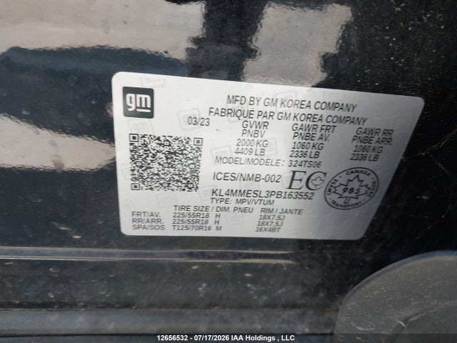 KL4MMESL3PB163552 Buick ENCORE GX
