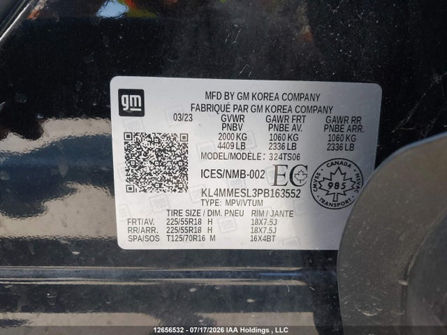 KL4MMESL3PB163552 Buick ENCORE GX
