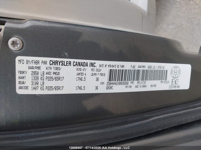2009 Dodge Grand Caravan Se მანქანა იყიდება აუქციონზე, vin: 2D8HN44EX9R696968, აუქციონის ნომერი: 12656557