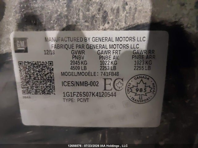 Chevrolet Bolt Ev Premier 2019 1G1FZ6S07K4120544 Image 19