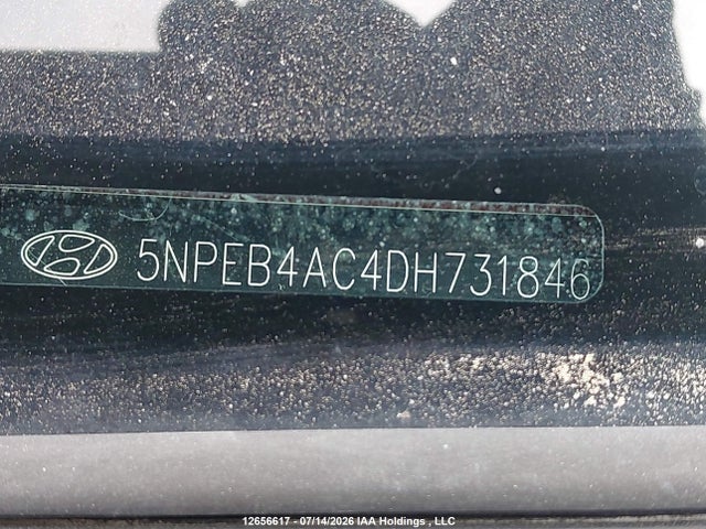 12656617 :رقم المزاد ، 5NPEB4AC4DH731846 vin ، 2013 Hyundai Sonata Gls مزاد بيع