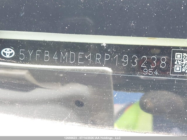 Продажа на аукционе авто 2024 Toyota Corolla Le, vin: 5YFB4MDE1RP193238, номер лота: 12656623