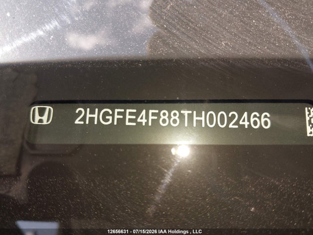 Aukcja sprzedaży 2026 Honda Civic Sport/sport Touring, vin: 2HGFE4F88TH002466, numer aukcji: 12656631