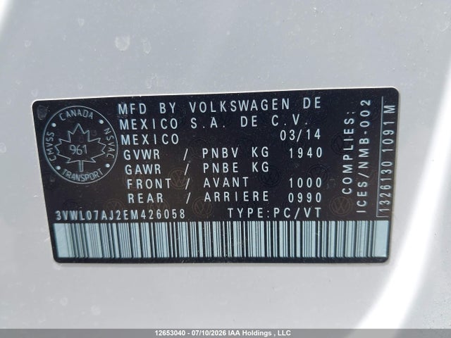 3VWL07AJ2EM426058 Volkswagen Jetta 1.8 Tsi Highline