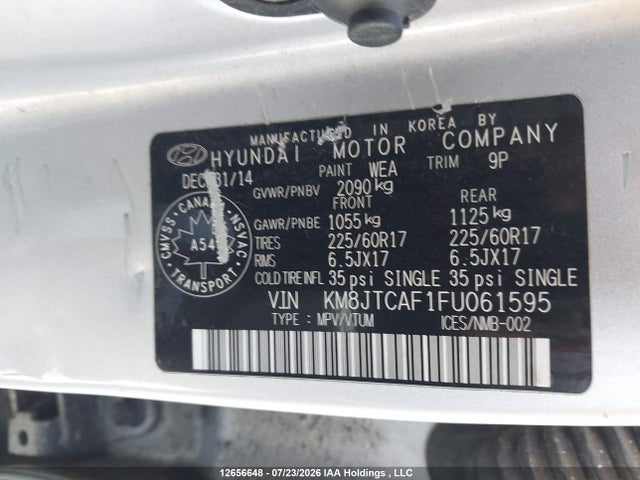 Hyundai Tucson Gl 2015 KM8JTCAF1FU061595 Image 18
