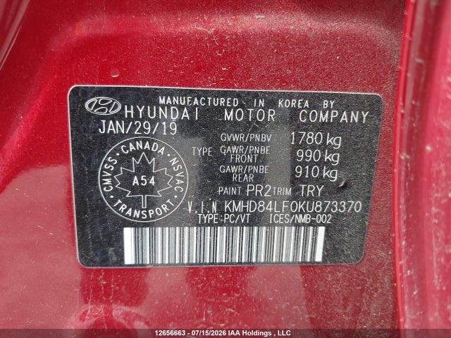 Hyundai Elantra Preferred 2019 KMHD84LF0KU873370 Image 19