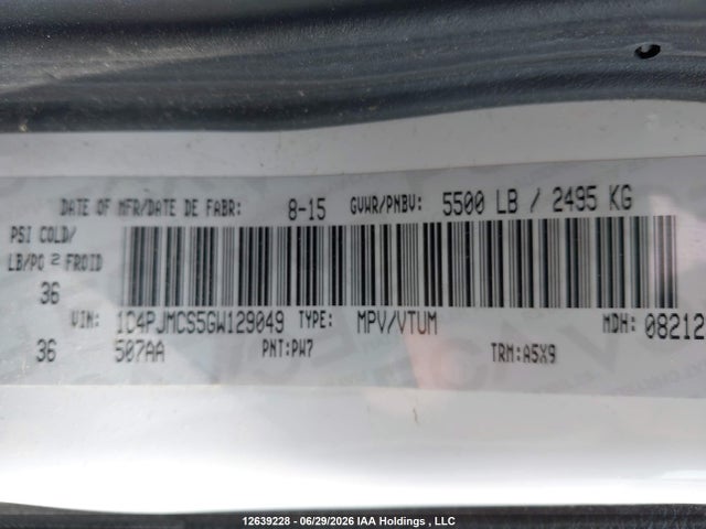 Jeep Cherokee North 2016 1C4PJMCS5GW129049 Image 9