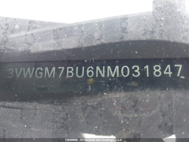 3VWGM7BU6NM031847 Volkswagen JETTA SEL