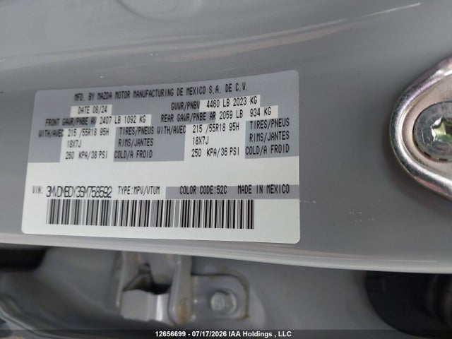 Aukcja sprzedaży 2025 Mazda Cx-30, vin: 3MVDMBDY3SM758592, numer aukcji: 12656699