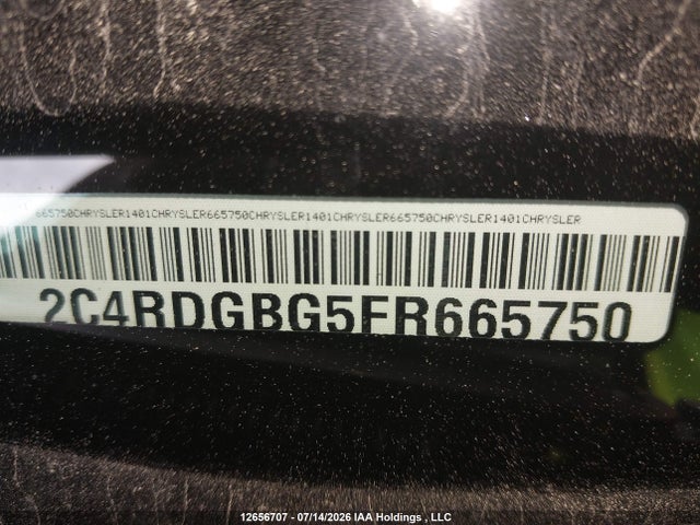 Aukcja sprzedaży 2015 Dodge Grand Caravan Se, vin: 2C4RDGBG5FR665750, numer aukcji: 12656707