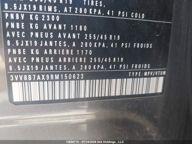 Продажа на аукционе авто 2024 Volkswagen Tiguan Se R-line Black, vin: 3VV8B7AX9RM150623, номер лота: 12656710