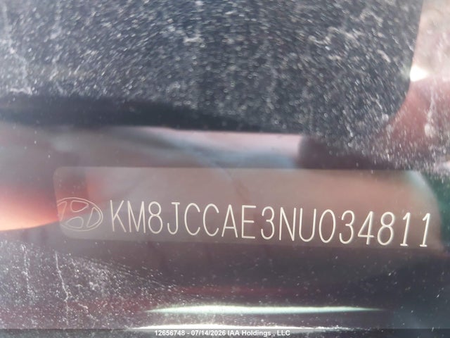 Aukcja sprzedaży 2022 Hyundai Tucson Sel, vin: KM8JCCAE3NU034811, numer aukcji: 12656748