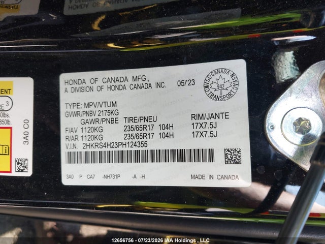 Продаж на аукціоні авто 2023 Honda Cr-v Lx/lx-b, vin: 2HKRS4H23PH124355, номер лоту: 12656756