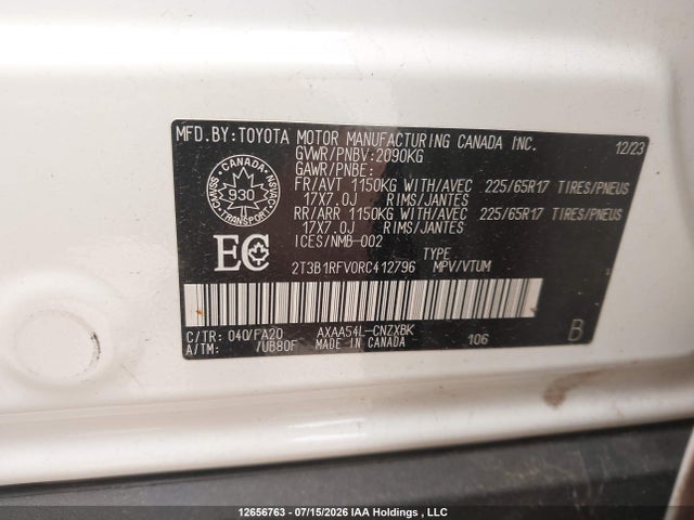 Toyota RAV4 LE 2024 2T3B1RFV0RC412796 Image 9