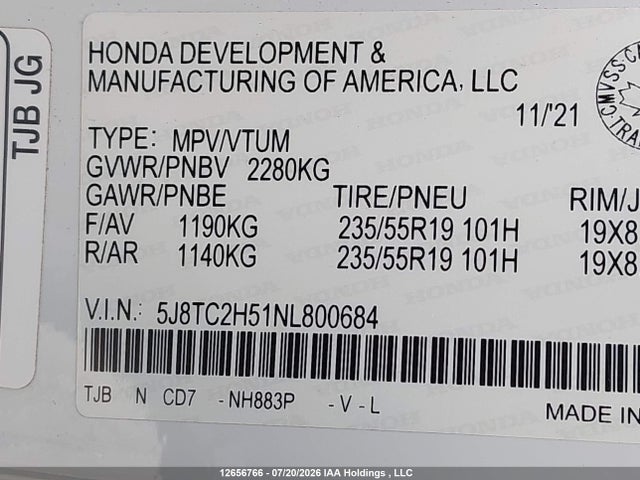 Acura Rdx Technology 2022 5J8TC2H51NL800684 Image 9