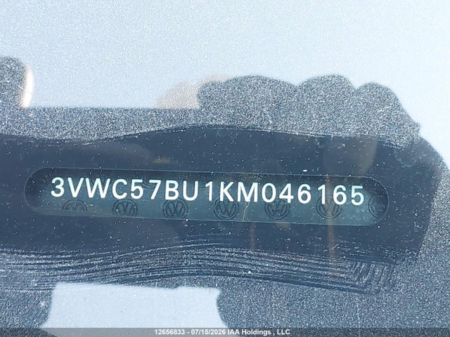 3VWC57BU1KM046165 Volkswagen Jetta 1.4 Tsi Comfortline