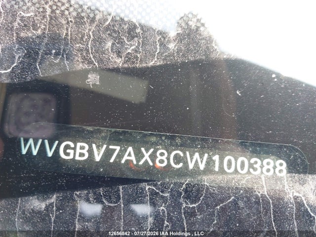Aukcja sprzedaży 2012 Volkswagen Tiguan 2.0 Tsi Comfortline/2.0 Tsi Highline/2.0 Tsi Trendline, vin: WVGBV7AX8CW100388, numer aukcji: 12656842