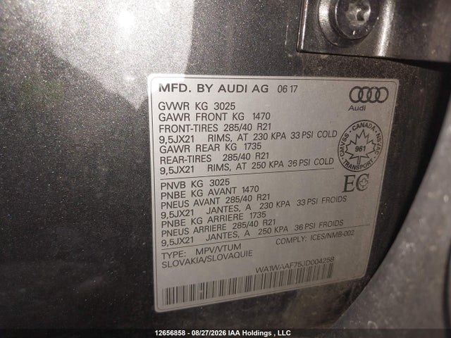 Audi Q7 Technik S-line 2018 WA1WAAF75JD004258 Image 9