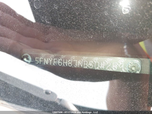 Aukcja sprzedaży 2022 Honda Pilot Trailsport, vin: 5FNYF6H87NB504259, numer aukcji: 12657006