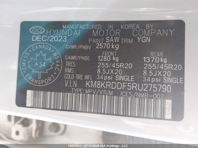 KM8KRDDF5RU275790 Hyundai Ioniq 5 Preferred Long Range With Ultimate Package