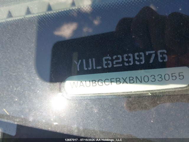 12657017 :رقم المزاد ، WAUBGCFBXBN033055 vin ، 2011 Audi A6 Premium مزاد بيع