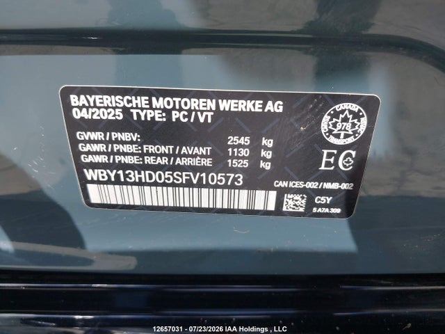 BMW I4 Edrive 35 2025 WBY13HD05SFV10573 Image 9