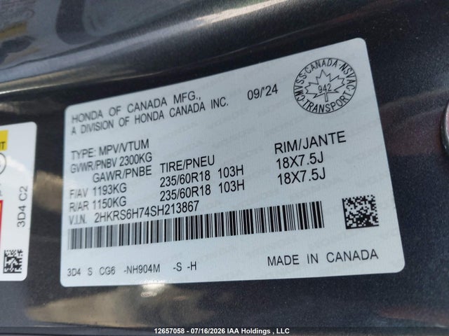 Honda CR-V 2025 2HKRS6H74SH213867 Image 20