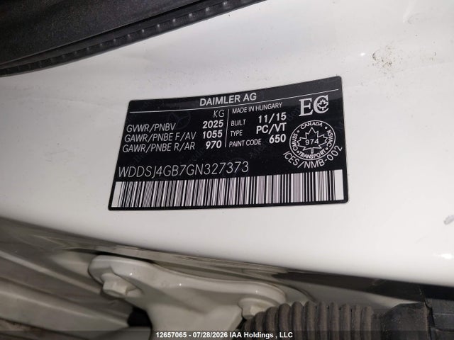 2016 Mercedes-benz Cla 250 4matic მანქანა იყიდება აუქციონზე, vin: WDDSJ4GB7GN327373, აუქციონის ნომერი: 12657065