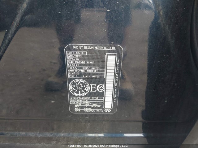 3PCAJ5M32KF126769 Infiniti Qx50 Autograph/essential/luxe/proactive/sensory
