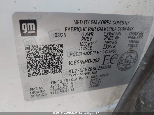 Chevrolet TRAX LS 2025 KL77LFE20SC256544 Image 9
