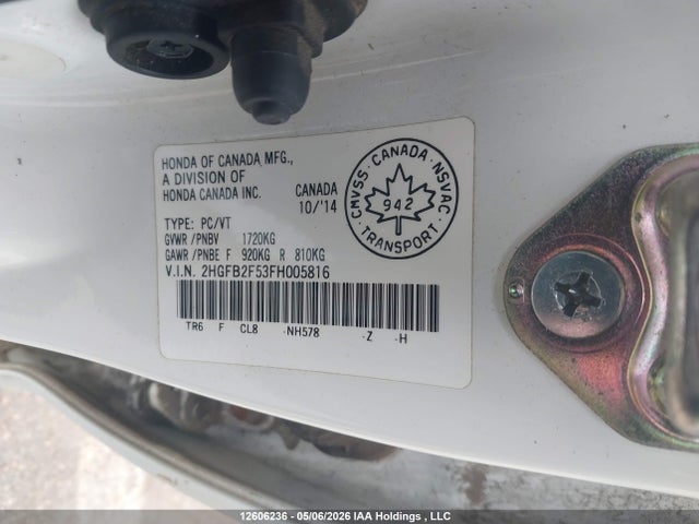Honda Civic Ex 4dr 2015 2HGFB2F53FH005816 Image 20