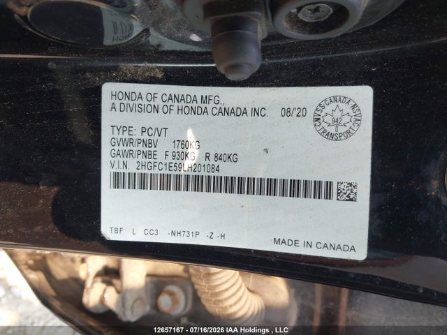 Honda Civic Si Si 2020 2HGFC1E59LH201084 Image 9