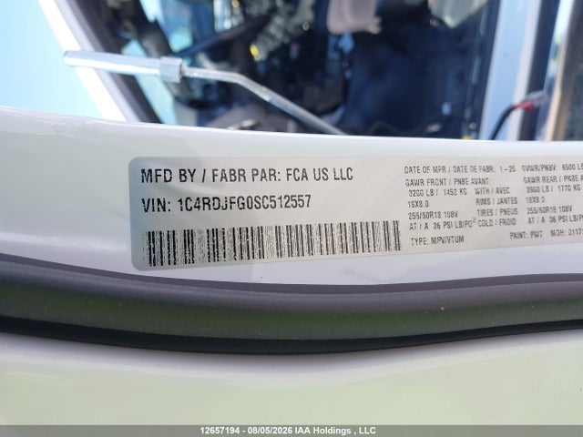 Продаж на аукціоні авто 2025 Dodge Durango Enforcer, vin: 1C4RDJFGXSC522819, номер лоту: 12657194