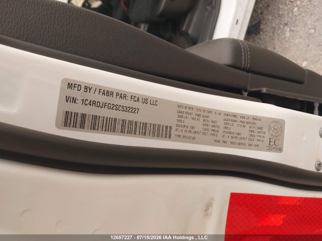 Продаж на аукціоні авто 2025 Dodge Durango Enforcer, vin: 1C4RDJFG2SC532227, номер лоту: 12657227
