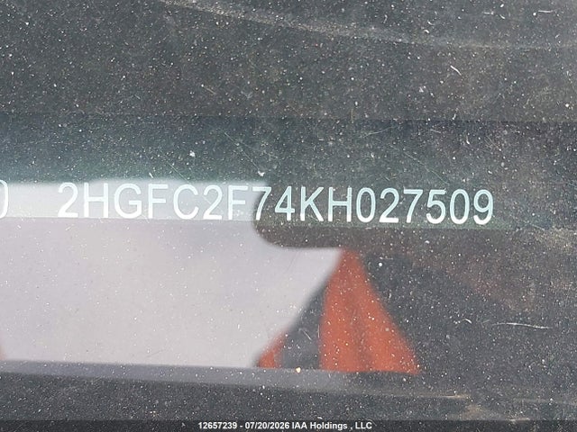 Honda CIVIC EX 2019 2HGFC2F74KH027509 Image 17