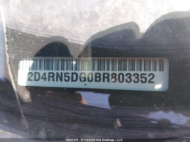 2011 Dodge Grand Caravan Crew მანქანა იყიდება აუქციონზე, vin: 2D4RN5DG0BR803352, აუქციონის ნომერი: 12657279