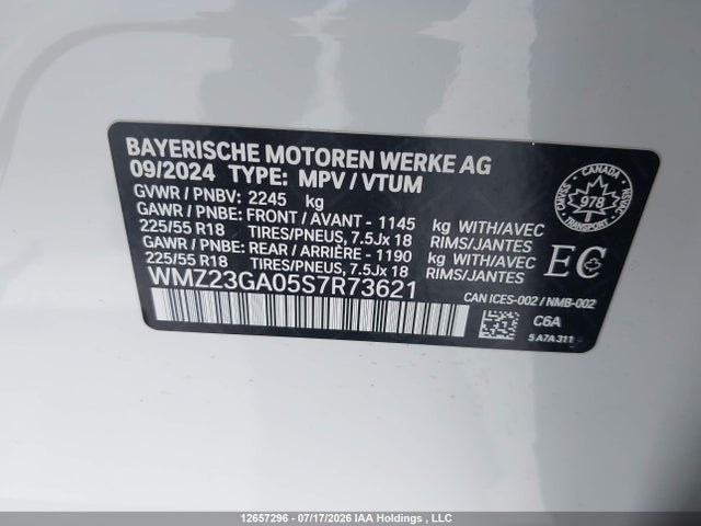 Продаж на аукціоні авто 2025 Mini Cooper Countryman, vin: WMZ23GA05S7R73621, номер лоту: 12657296