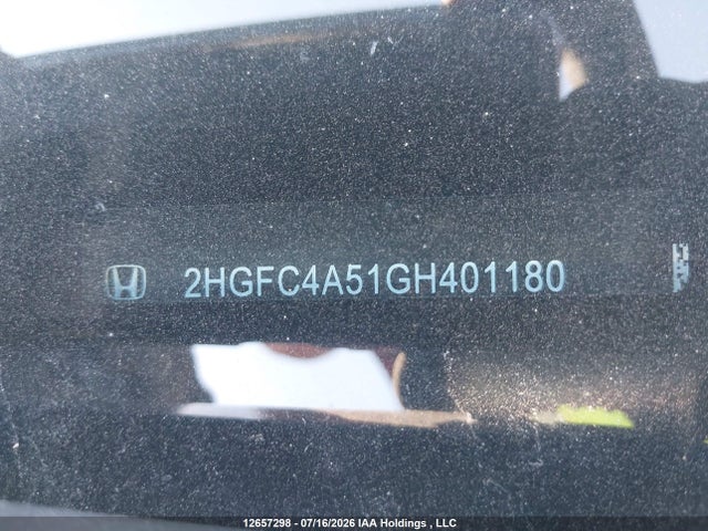 Honda Civic 2016 2HGFC4A51GH401180 Image 9