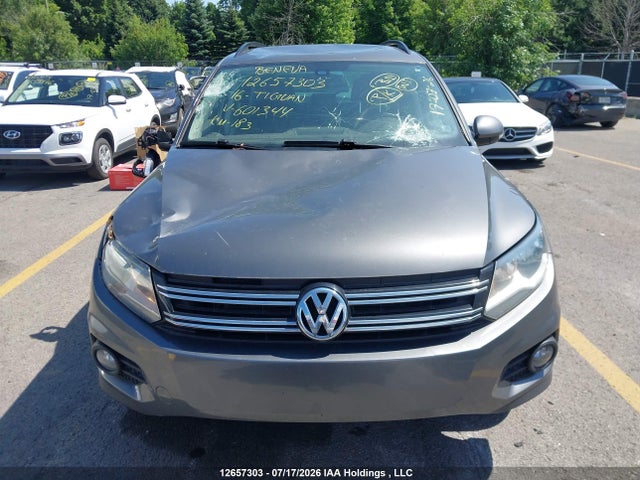 12657303 :رقم المزاد ، WVGJV7AX4GW601344 vin ، 2016 Volkswagen Tiguan Comfortline/highline/special Edition مزاد بيع