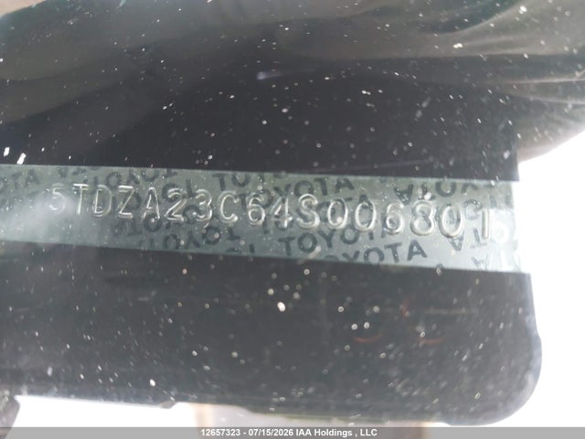 Продаж на аукціоні авто 2004 Toyota Sienna Ce/le, vin: 5TDZA23C64S006801, номер лоту: 12657323