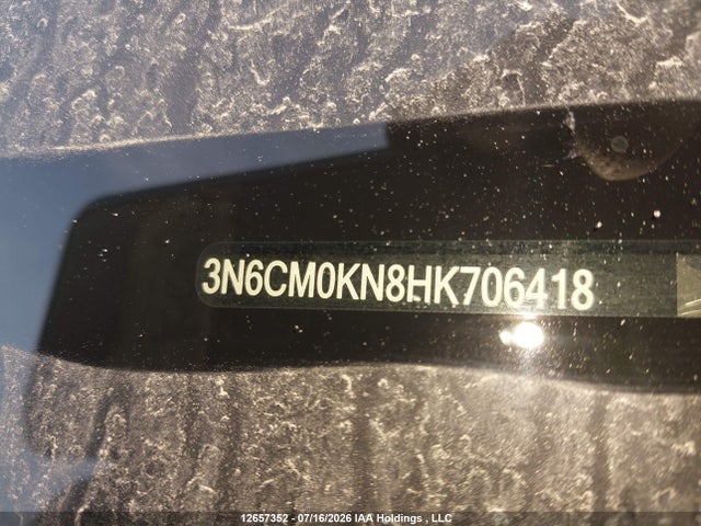 2017 Nissan Nv200 2.5s/2.5sv მანქანა იყიდება აუქციონზე, vin: 3N6CM0KN8HK706418, აუქციონის ნომერი: 12657352