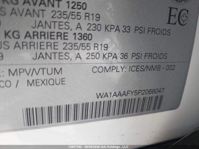 Продажа на аукционе авто 2023 Audi Q5 Komfort 45, vin: WA1AAAFY5P2068047, номер лота: 12657382