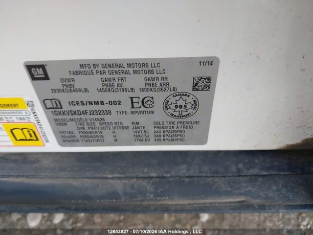 GMC Acadia Slt2 2015 1GKKVSKD4FJ232338 Image 19