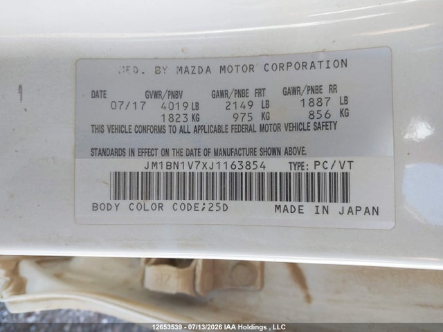 JM1BN1V7XJ1163854 Mazda Mazda3 50th Anniversary Edition/gs/se