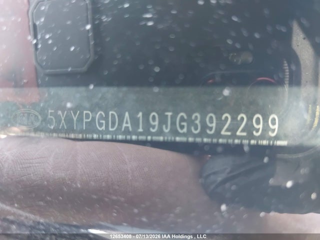 12653408 :رقم المزاد ، 5XYPGDA19JG392299 vin ، 2018 Kia Sorento 2.0l Lx مزاد بيع