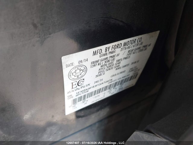 Ford Explorer Limited 2015 1FM5K8F83FGA72978 Image 9